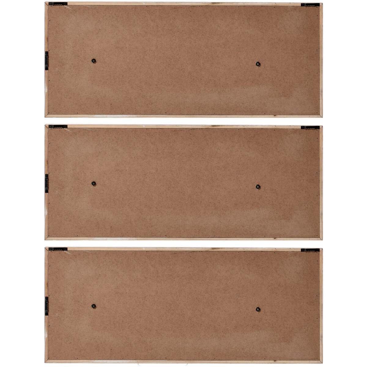 School of Three Matte Blue and White Wall Art 